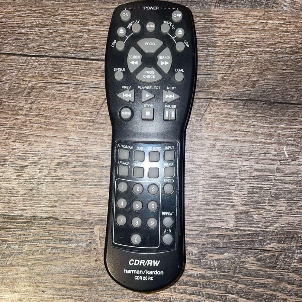 Harman Kardon CDR 2 RC CDR/RW Recorder Remote Control for CDR20 Dual Disc Player